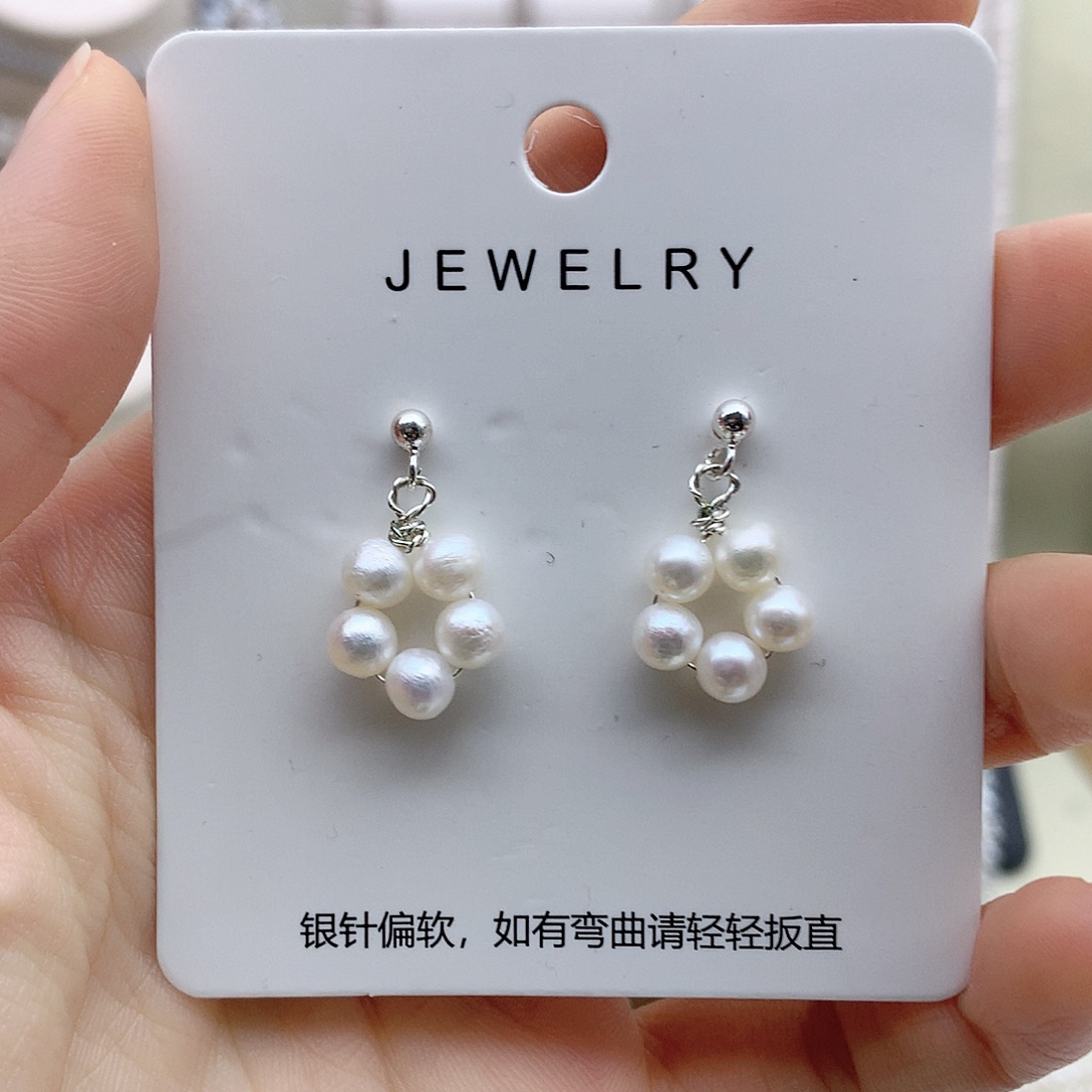 耳饰淡水珍珠银S925镶嵌