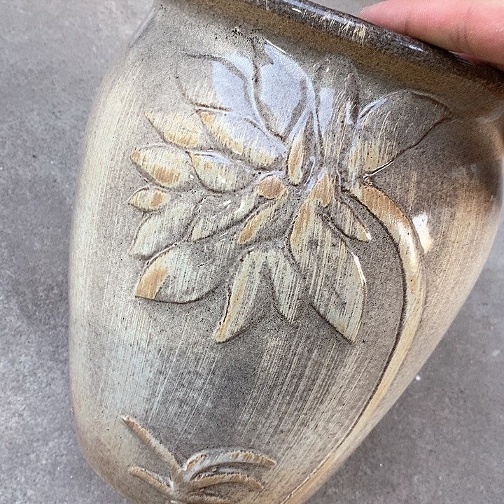 紫砂花盆正品口20高25