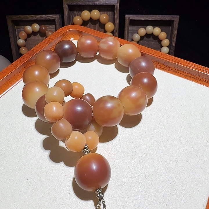 手串菩提根/象牙果干车干磨苹果卡19+