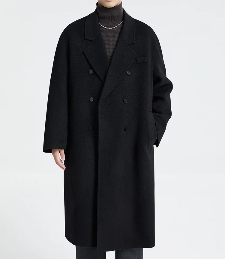 【清仓大促2】时尚秋冬男款双面羊毛夹克大衣