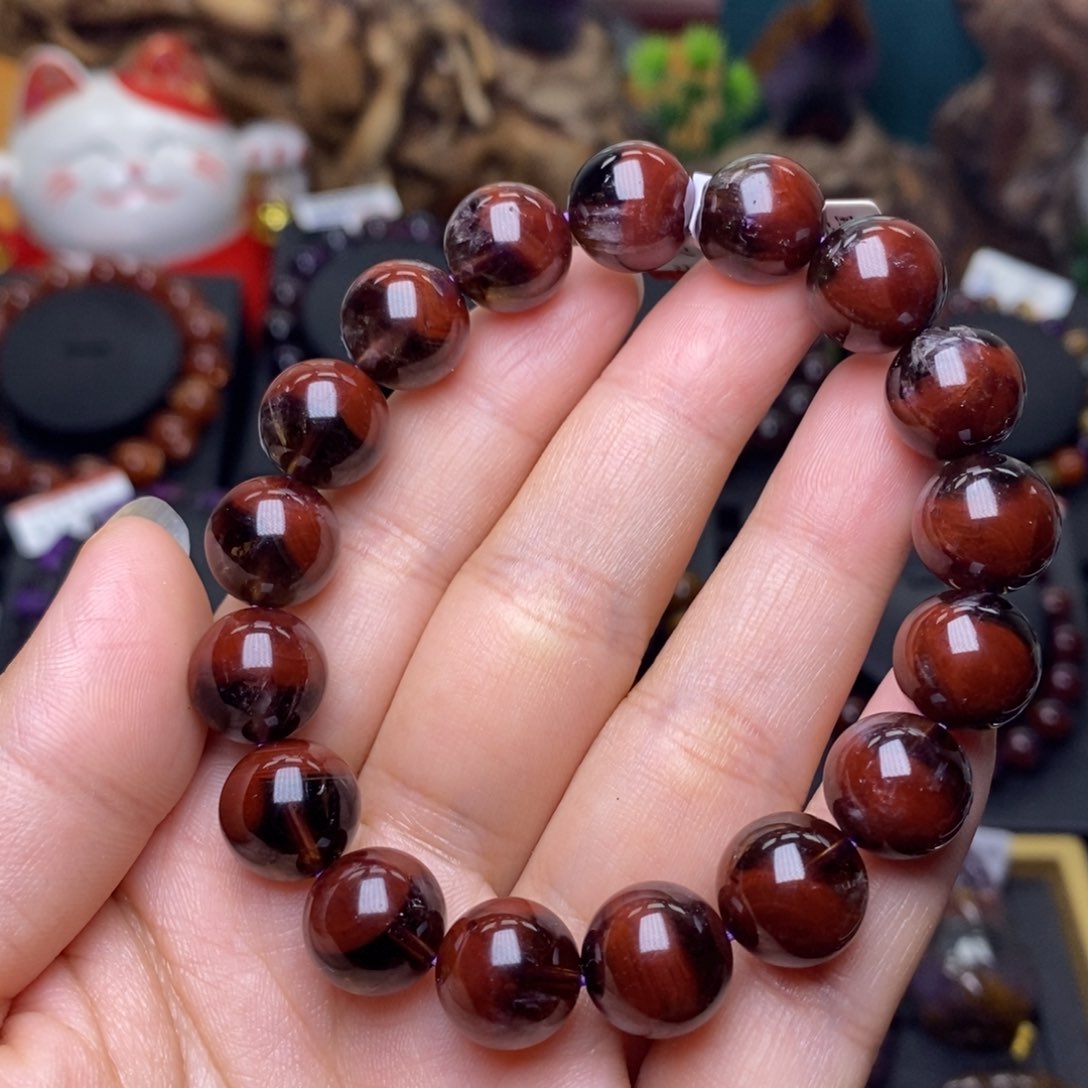 水晶A024老矿牛血红单圈11m未镶嵌