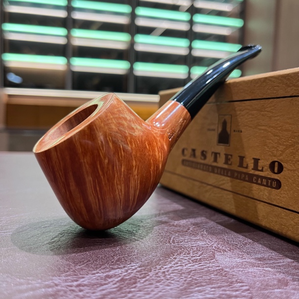 意大利卡斯特罗收藏kkk55石楠木烟斗（内径24斗深37.1长140）