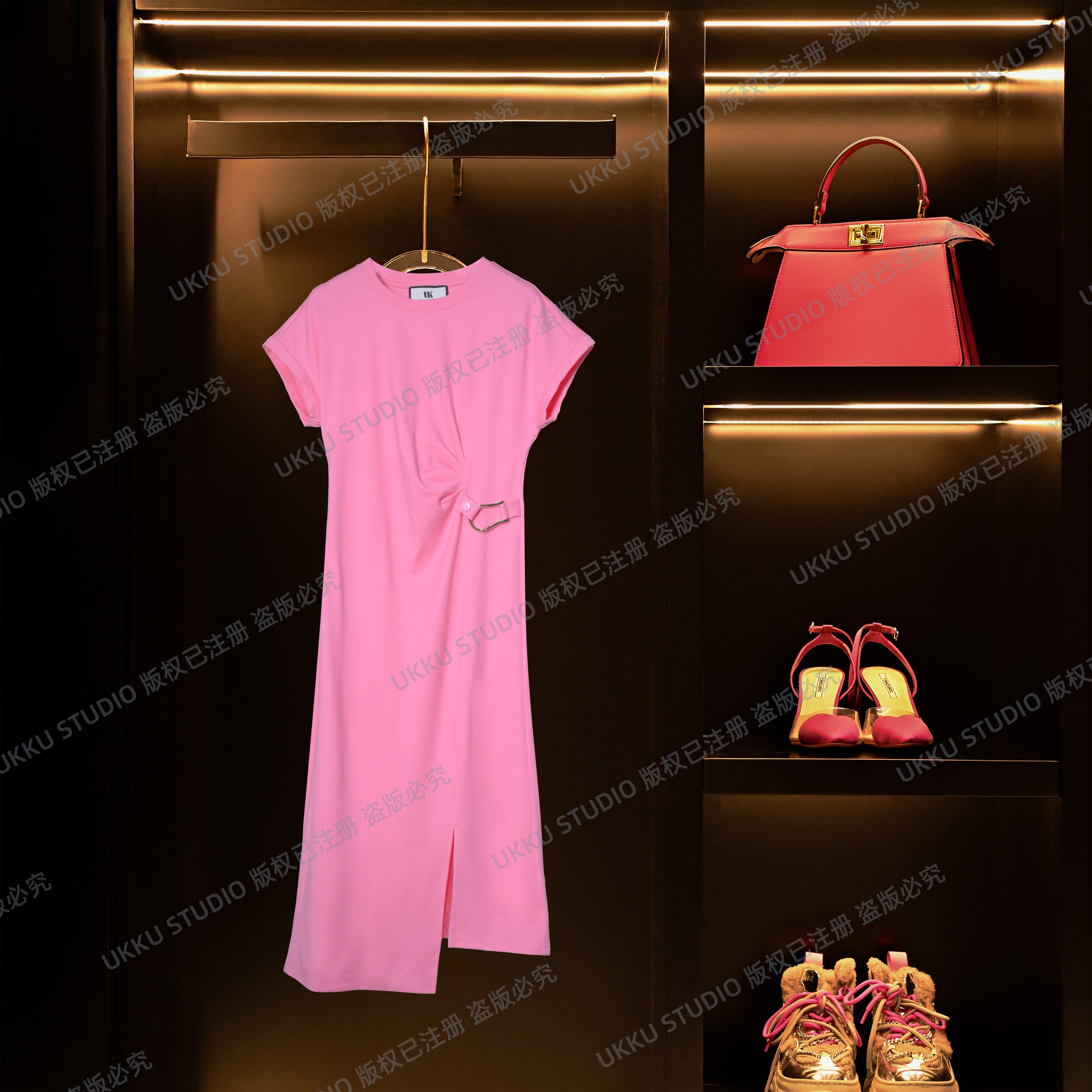 文文【UKKU STUDIO】夏季茶歇法式连衣裙风时尚气质设计裙312228