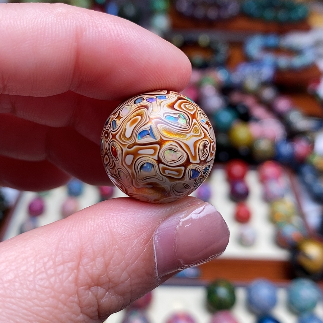 四海大漆20mm千层欧变彩单颗