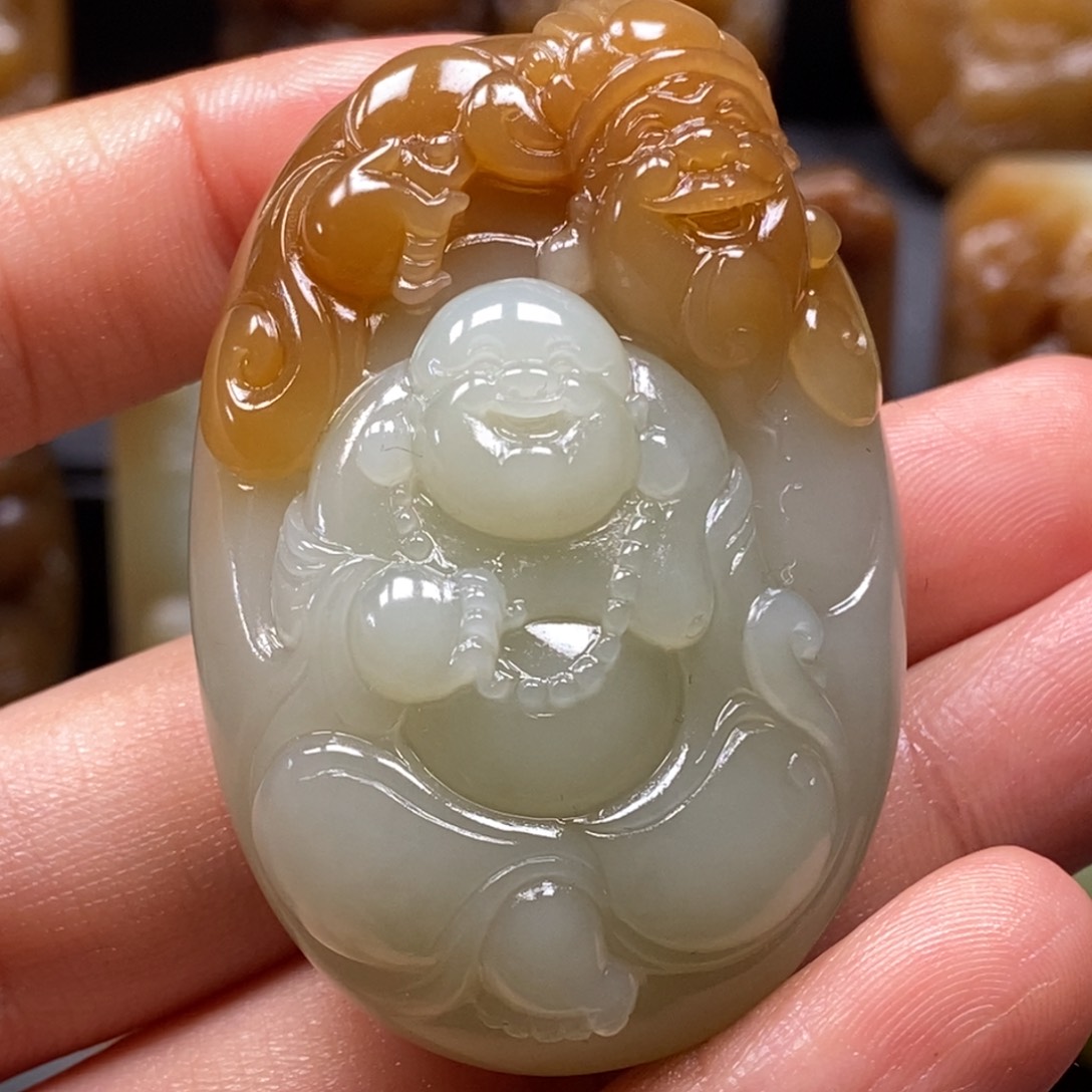 和田玉把件未镶嵌追**蜜