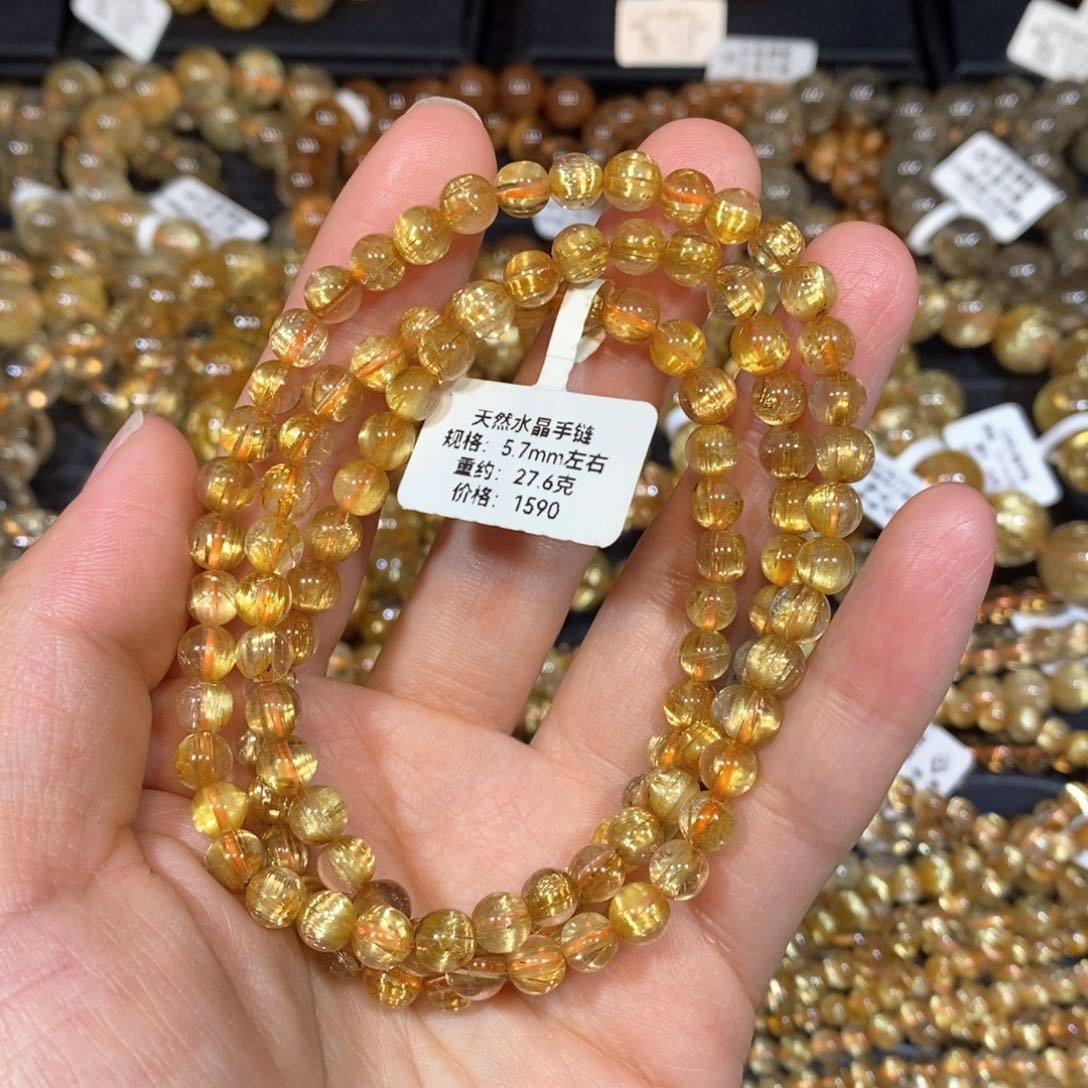 水晶手链未镶嵌发***子手链5.7mm 瑾