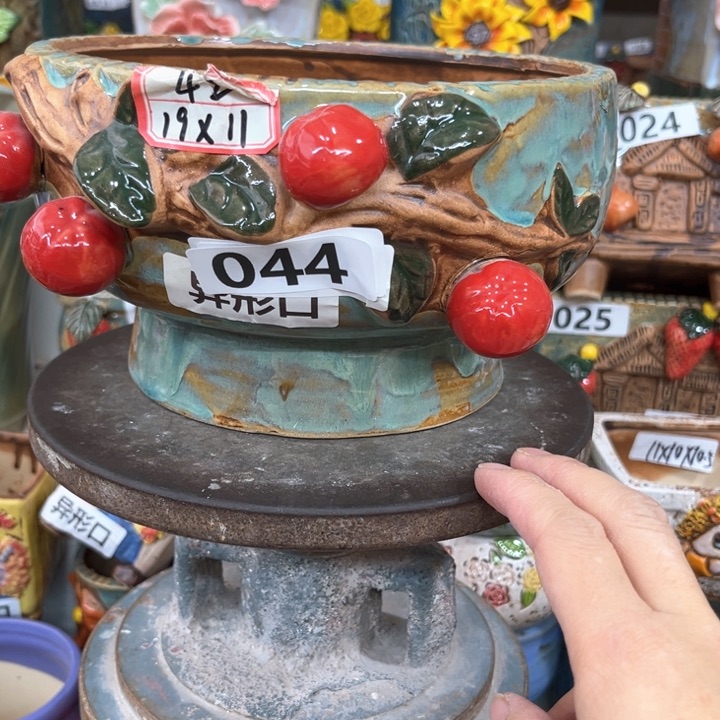 紫砂花盆粗陶材质多肉花盆