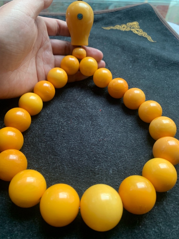 精品老蜡鸡油手持高端大气上档次范琦宫主平安扣项链