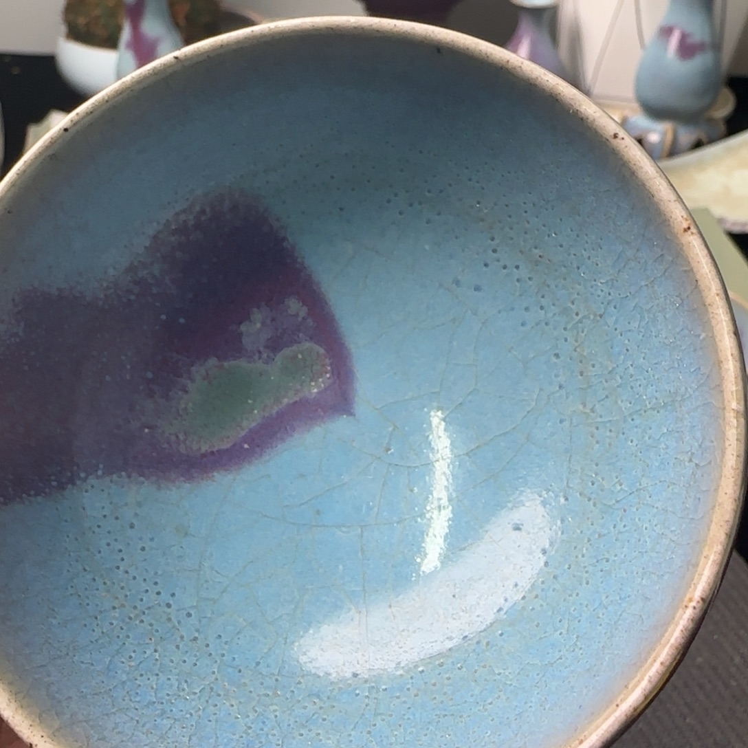 金***秋禹州钧台窑烧制的钧瓷泡泡盏