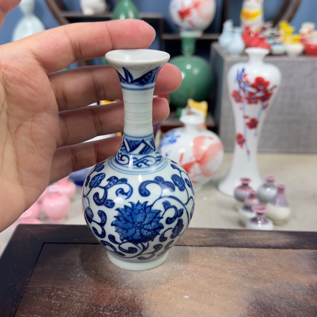 陶瓷手工小花器摆件