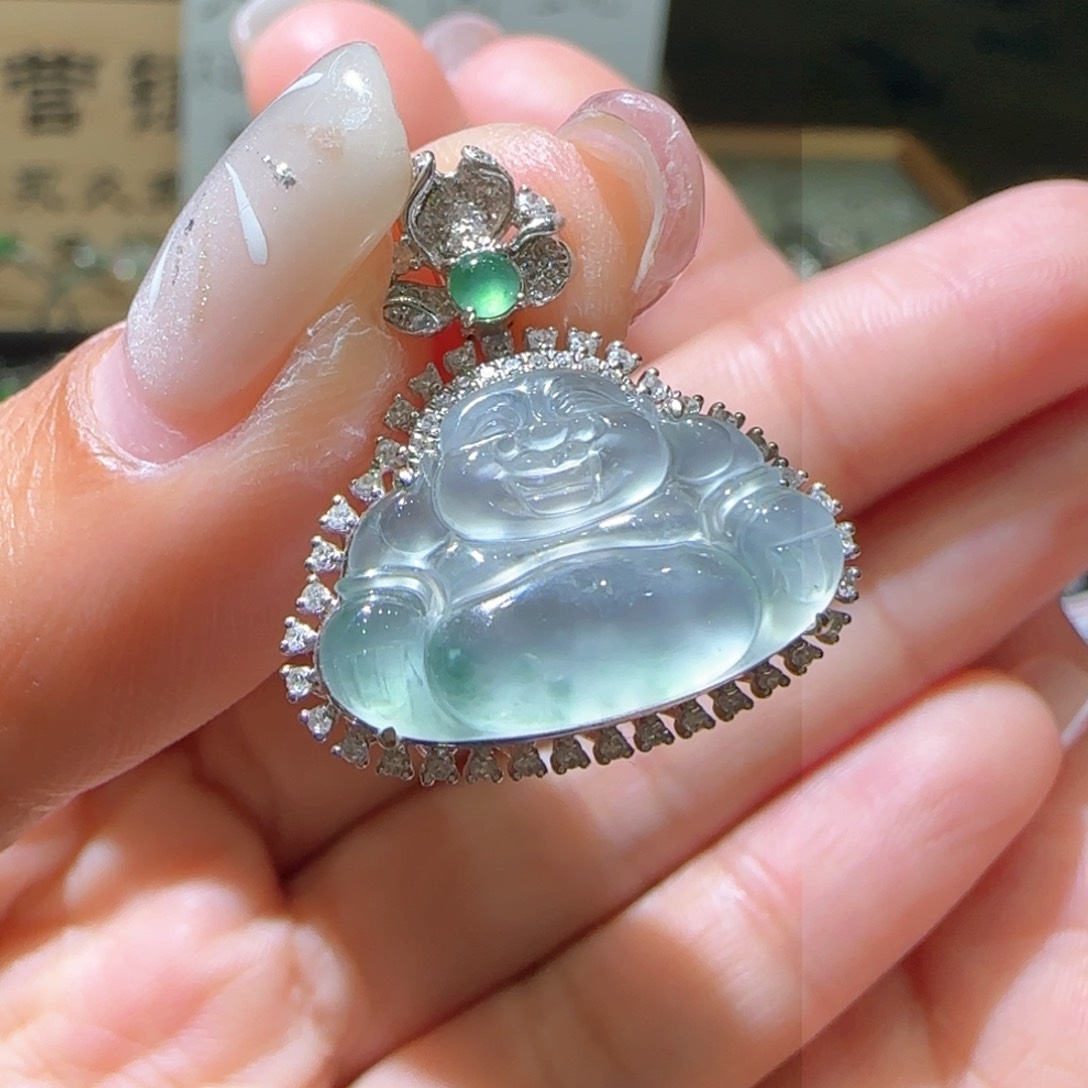 【闪购商品】翡翠颈饰18K金镶嵌缅甸