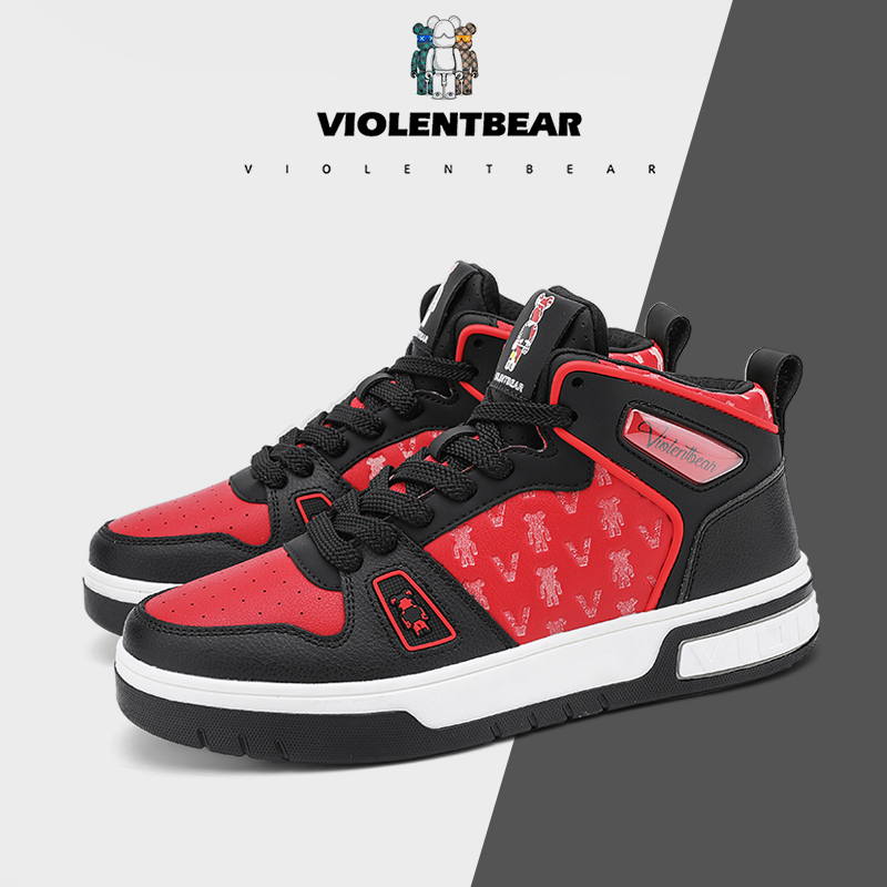 VIOLENTBEAR/暴力熊高帮板鞋透气休闲百搭潮流情侣款6668