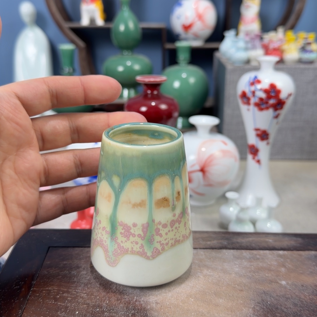 陶瓷手工小花器摆件