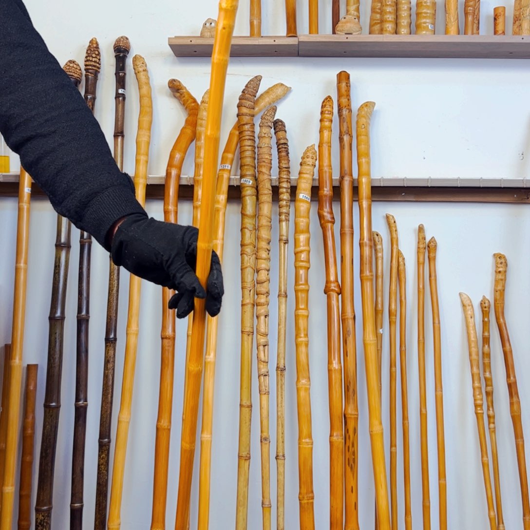 1591玉竹登山杖手持文玩