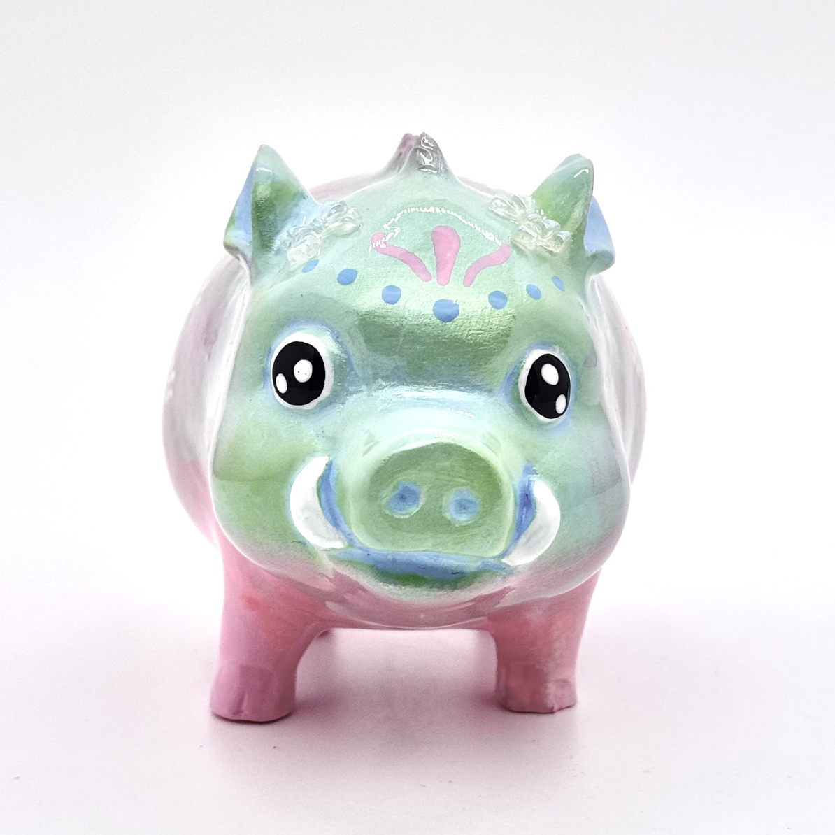 王甜心小猪摆件、艺术石膏作品，手工绘制，仅一件