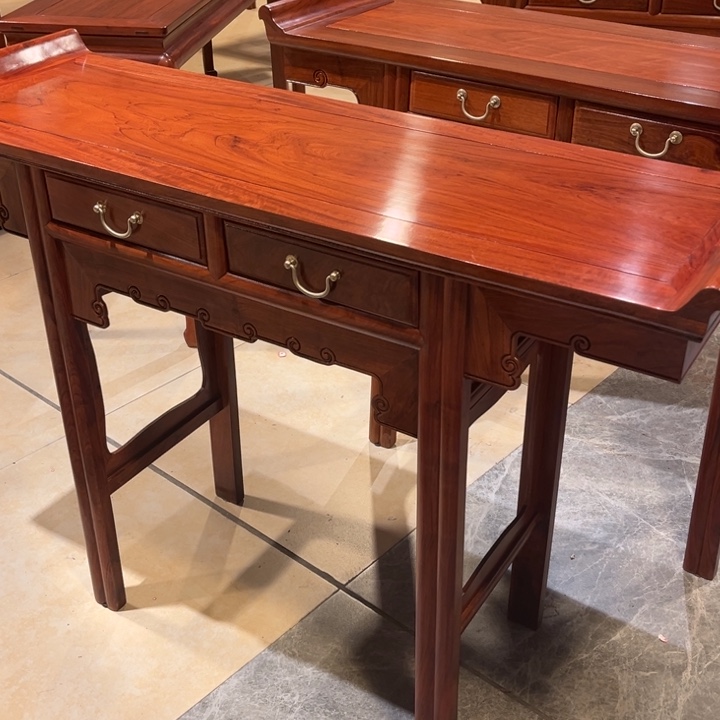 紫檀木类柜类家具曲*人缅甸花梨木翘头案128