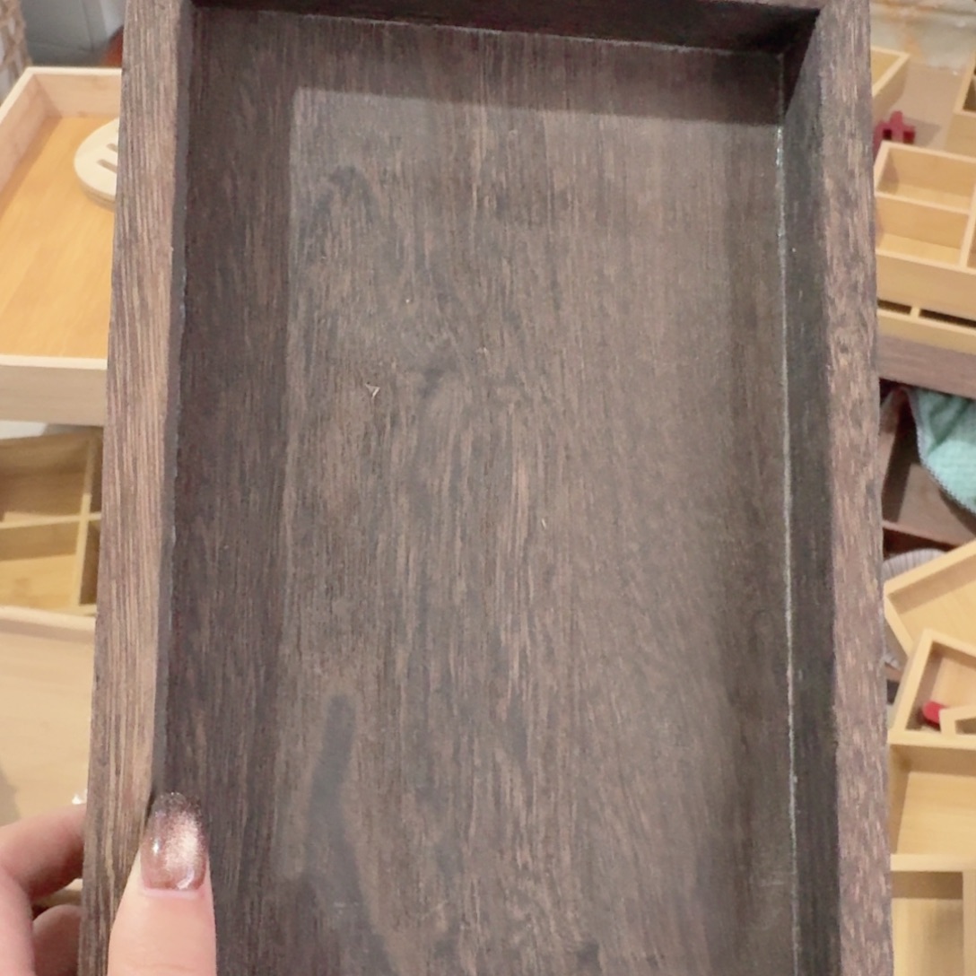 桐木长方形小托盘微瑕自拍下，不退不换
