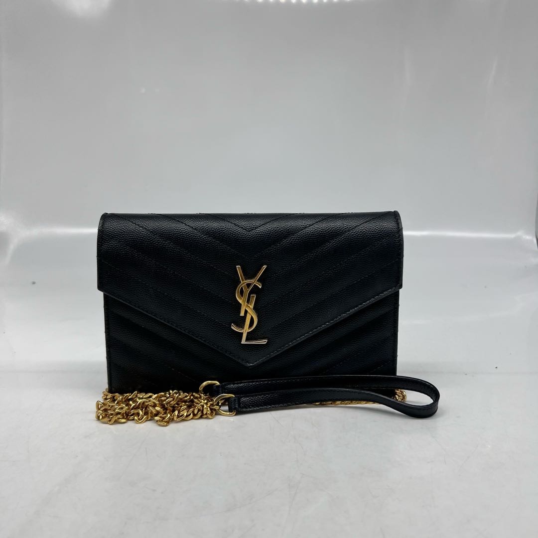 95新 YSL/圣罗兰 圣罗兰信封包金标Logo单肩包 10102