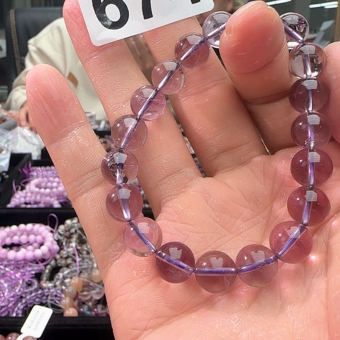 水晶手链未镶嵌674紫黄晶