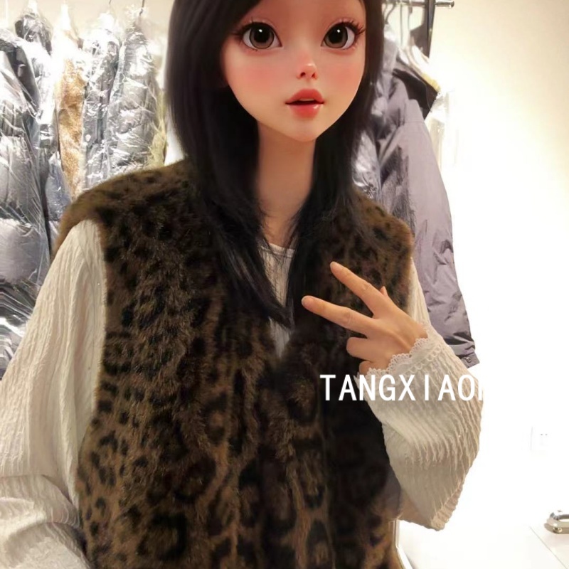 5店 渠道货 【咖豹纹】重磅草草马甲潮牌女装