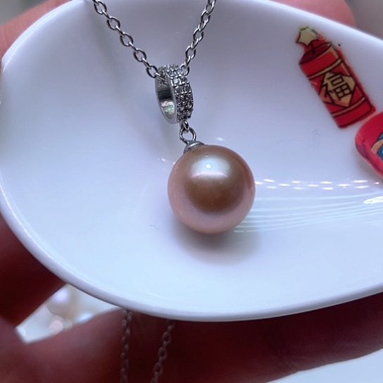 淡水珍珠耳饰银S925镶嵌