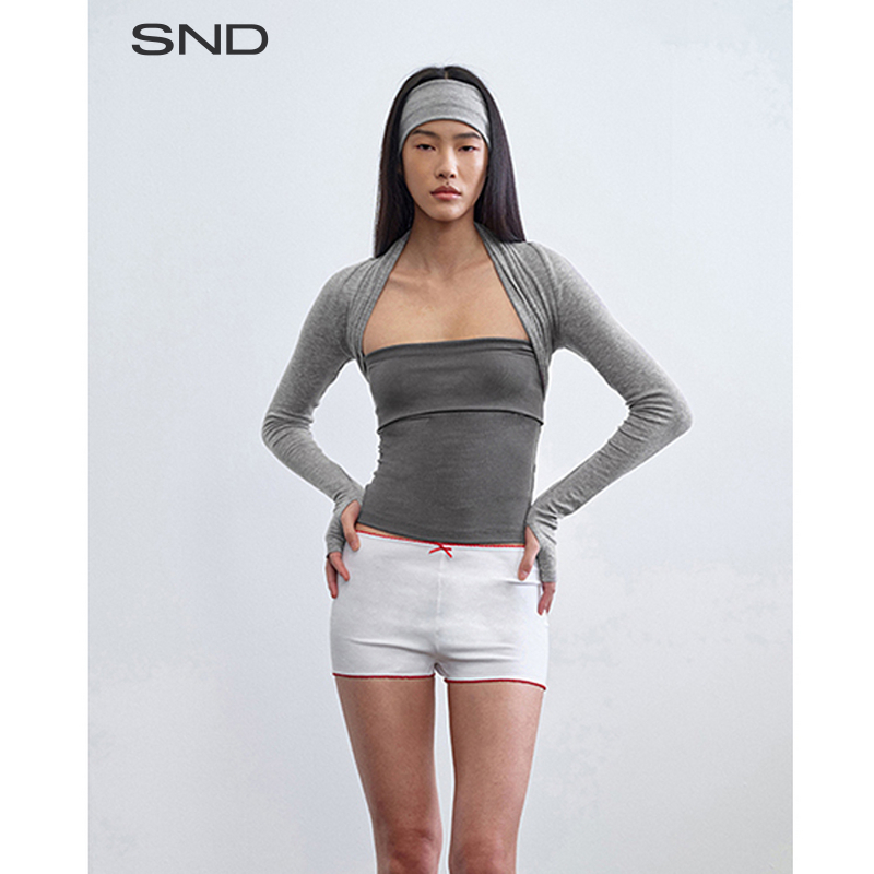 【SNDRARELY ALIKE 设计师品牌】SND SS25 双层翻折修身抹胸