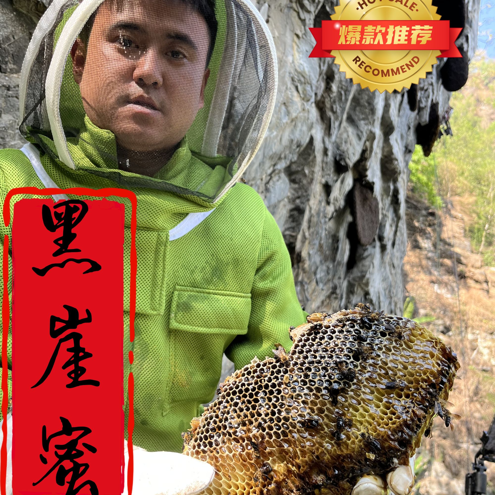 【悬崖黑蜜】花青素+叶黄素满满，云南边境热带原始森林野生悬崖蜂蜜