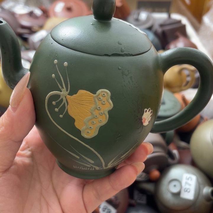 紫砂茶壶紫砂紫砂微瑕，小磕