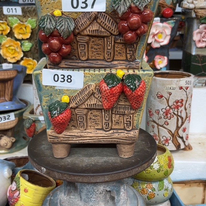 紫砂花盆粗陶材质多肉花盆