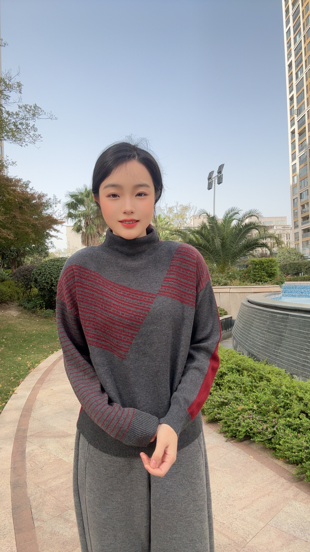 【琴琴】双面穿桑蚕丝羊毛针织打底保暖舒适女士显瘦遮肉打底