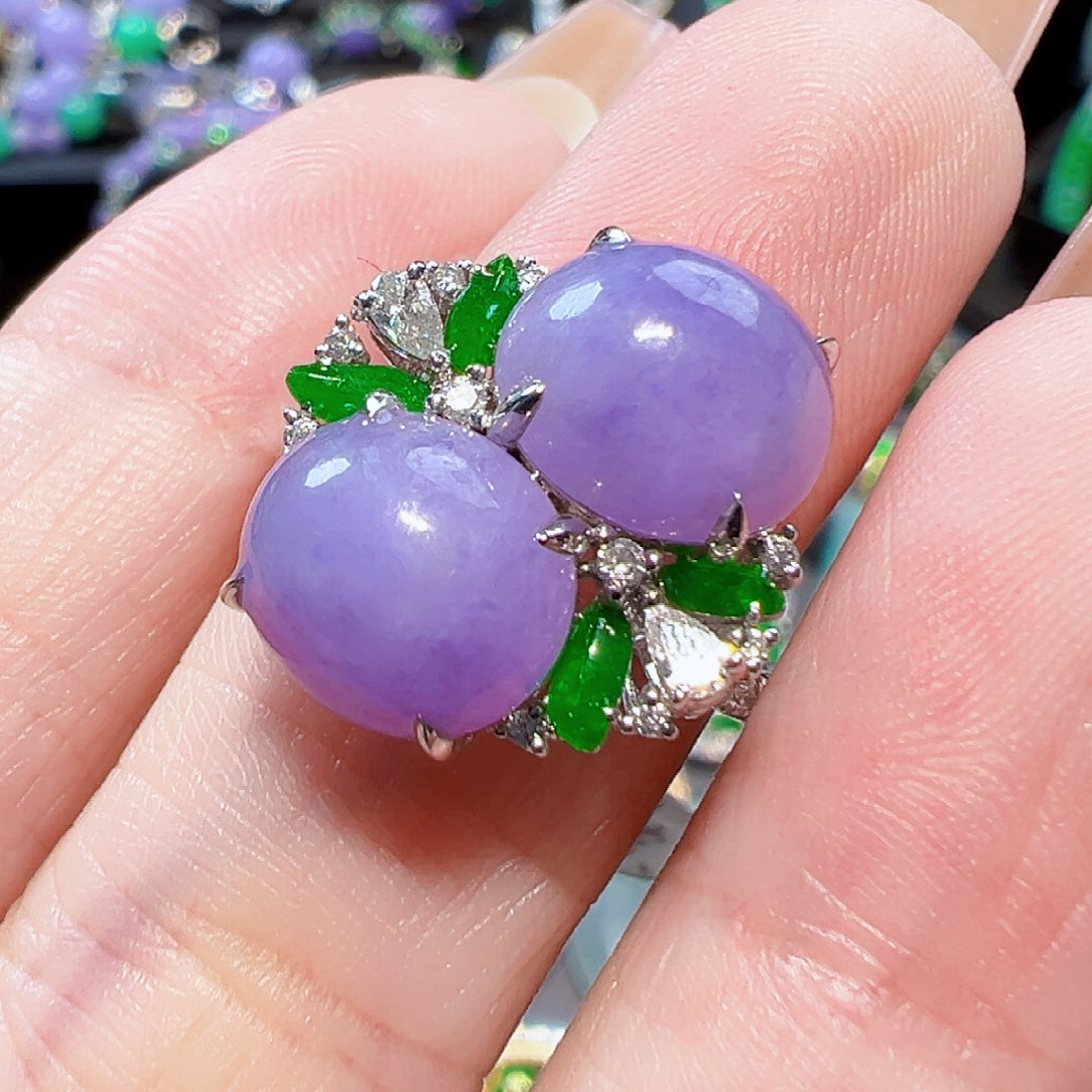 翡翠18K金镶嵌戒指签收后24小时鉴赏期