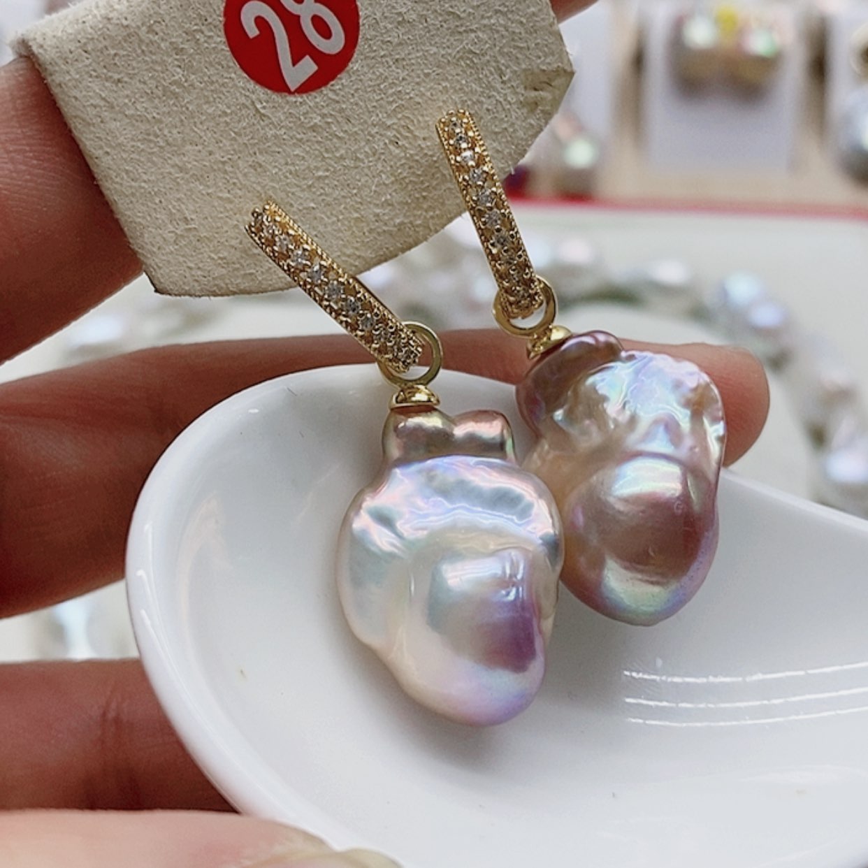 【闪购商品】淡水珍珠耳饰银S925镶嵌