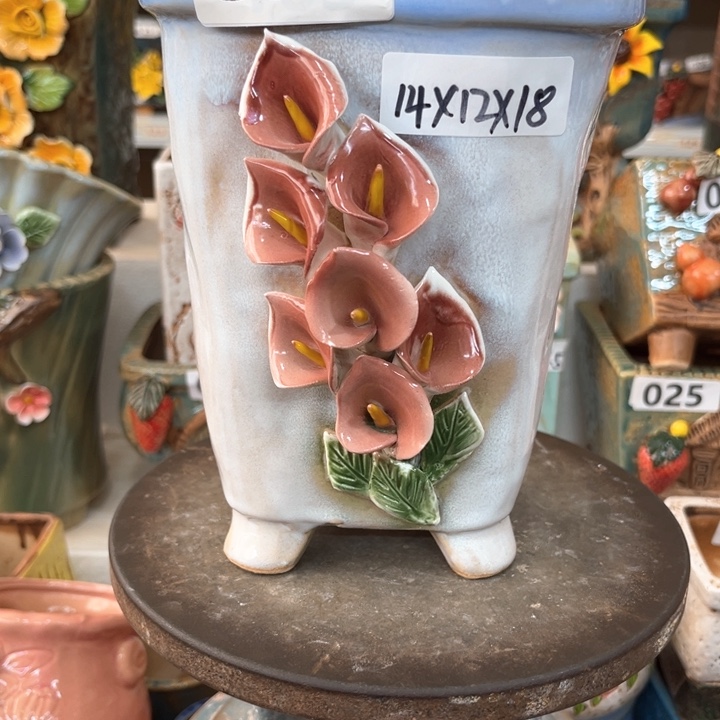 紫砂花盆粗陶材质多肉花盆