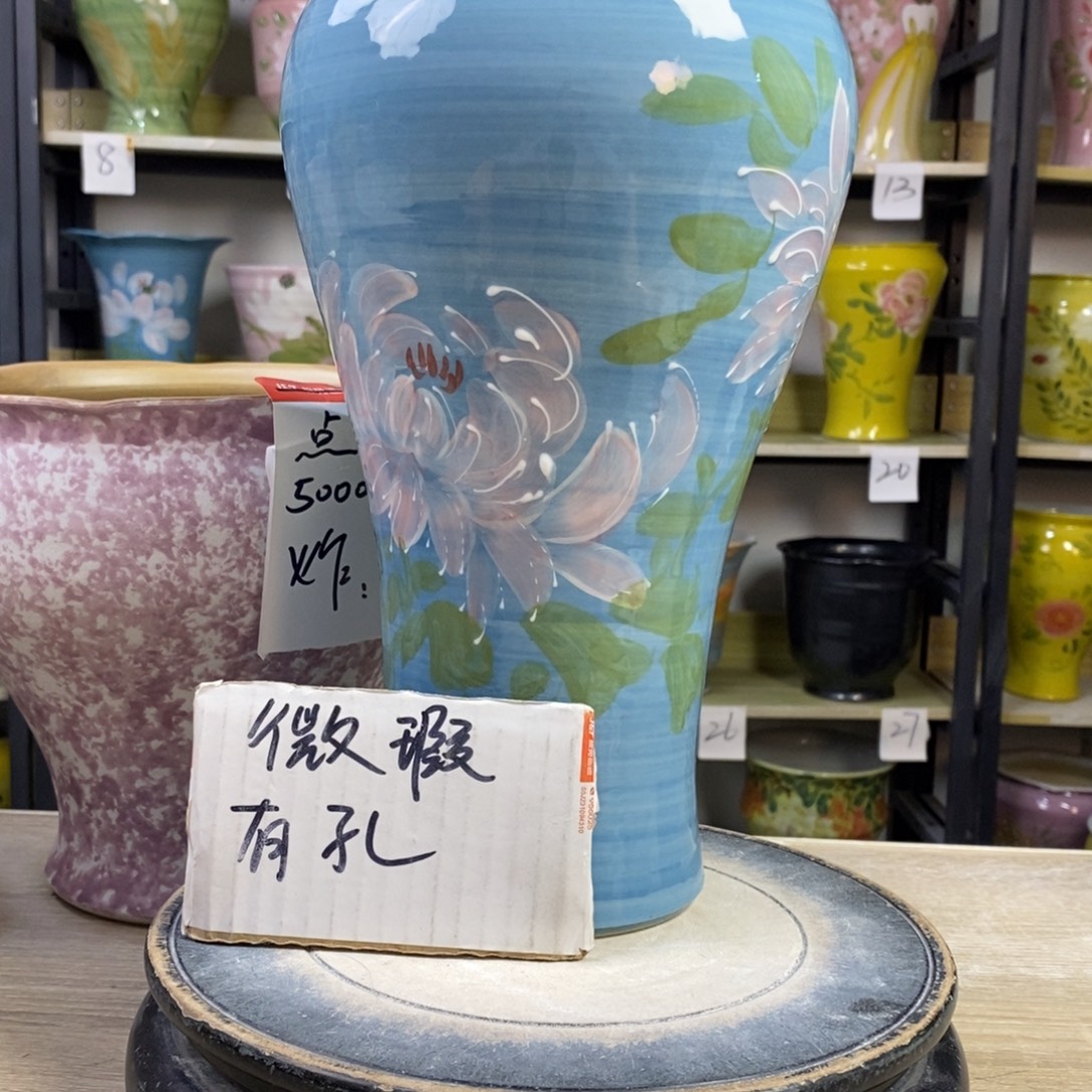 景德镇手工手绘陶瓷花盆