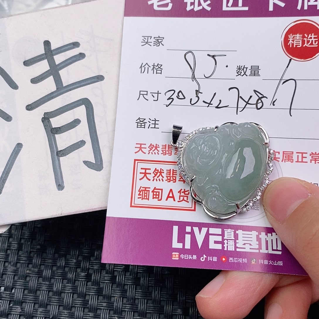翡翠银S925镶嵌颈饰