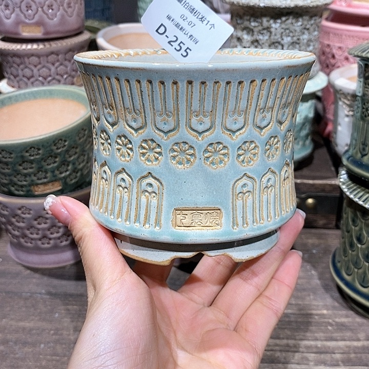 七里烧花盆2-7-255口径8