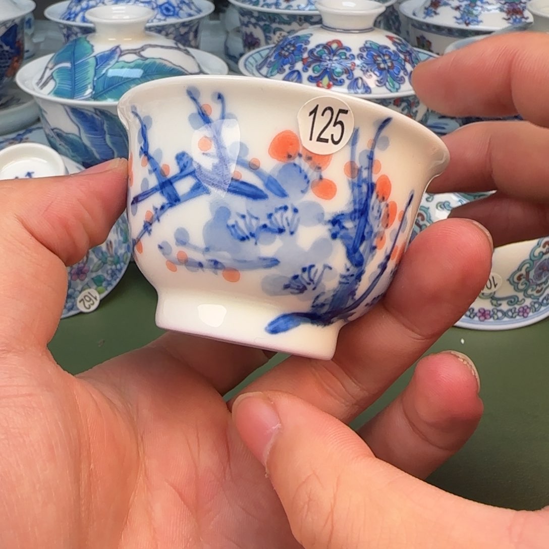 杯彦祖纯手工手绘茶具125