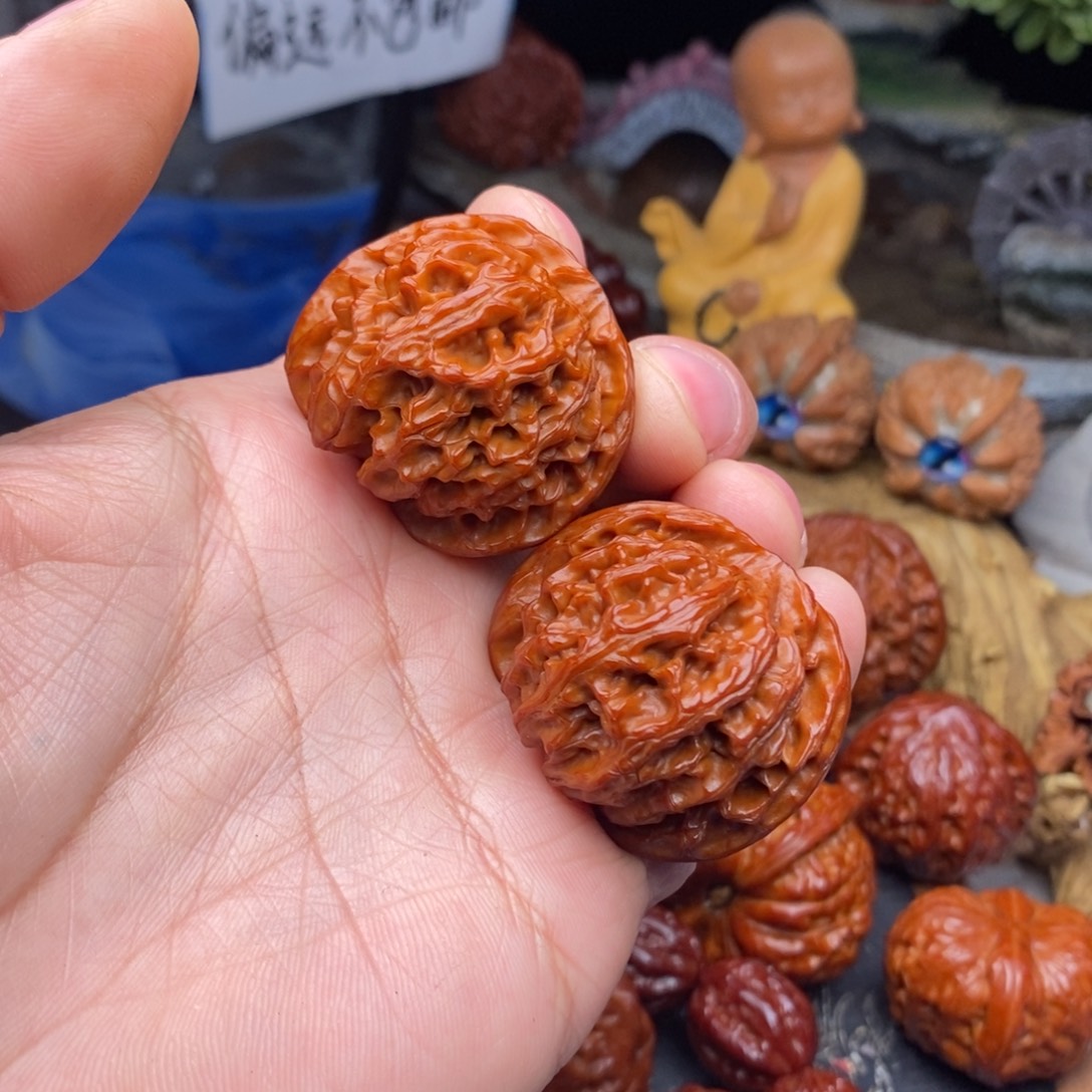 阿***店文玩核桃把件苹果园