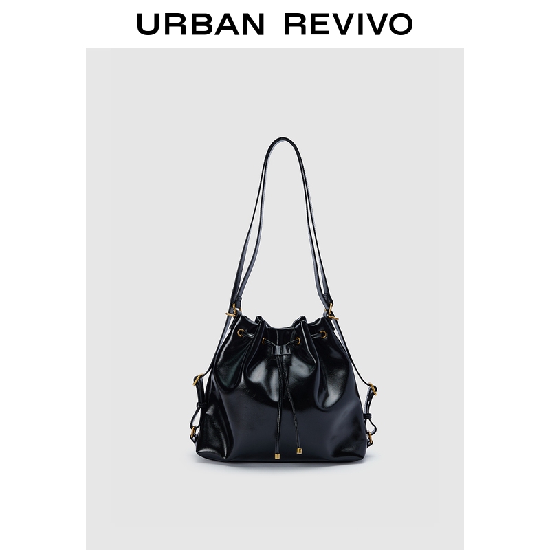 URBAN REVIVO2025秋季新款女士复古质感单肩斜挎包2506230003