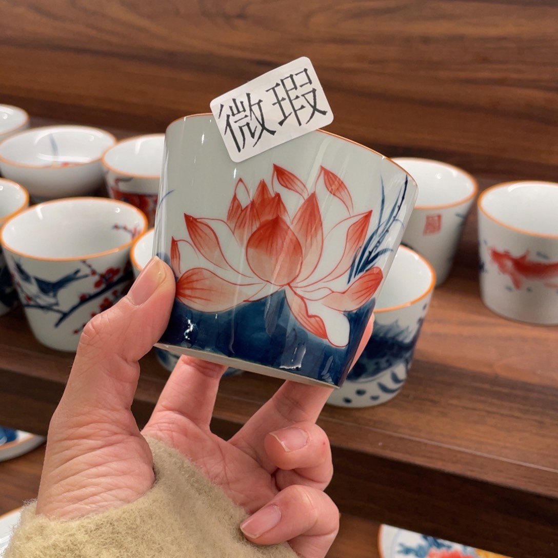 微瑕釉下彩纯手绘