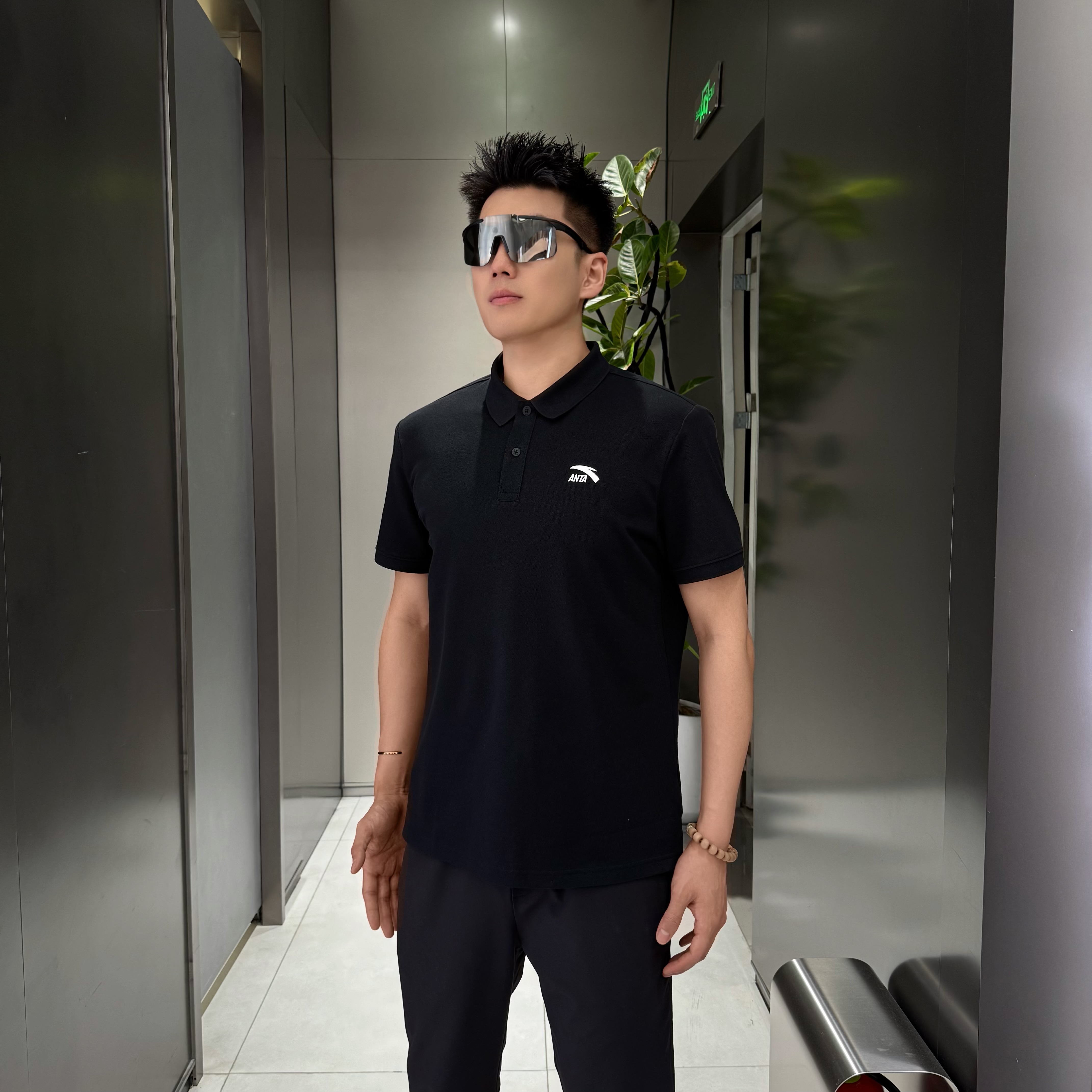 安踏POLO衫男士短袖2025新款夏季休闲透气t恤运动上衣152528121