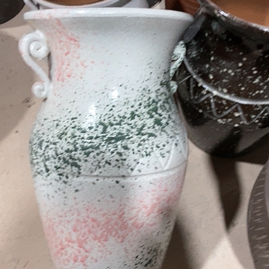 紫砂花盆口22高度37白色