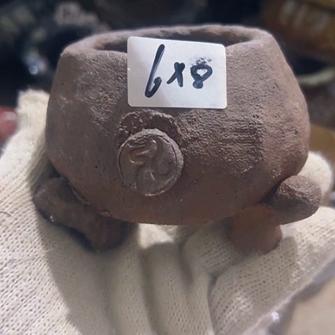 红陶粗陶花盆手工