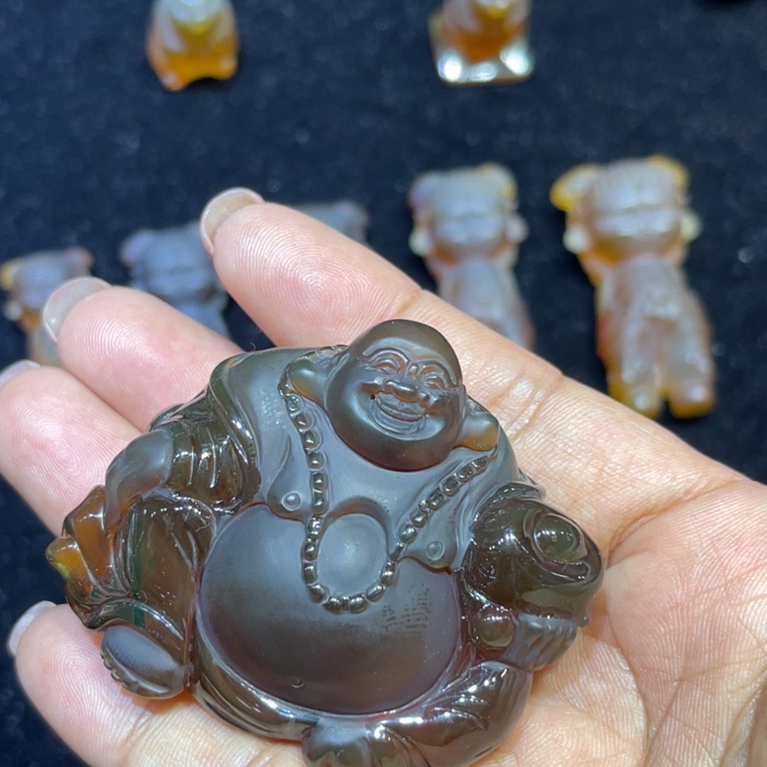 琥珀手链未镶嵌佛