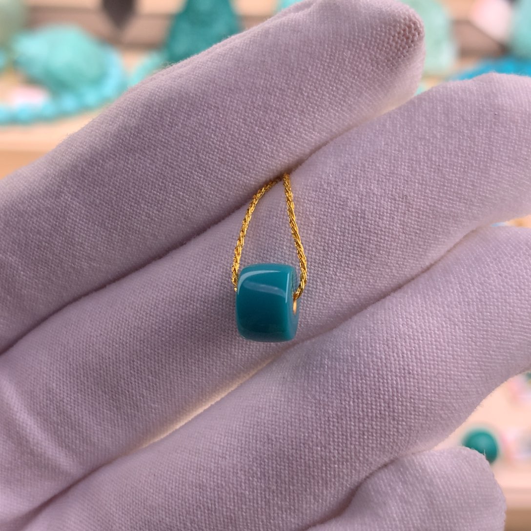 绿松石珠宝奇石未镶嵌8.1×5.5