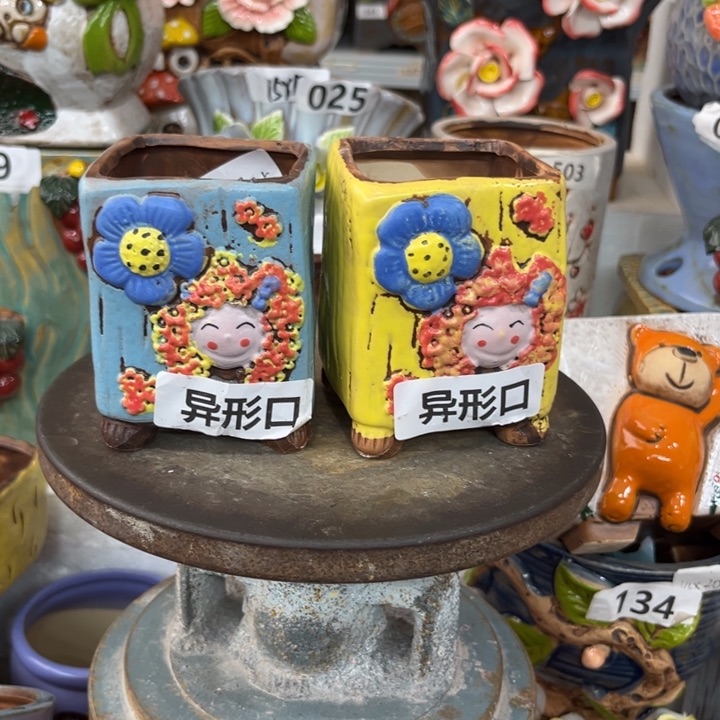 紫砂花盆粗陶材质多肉花盆