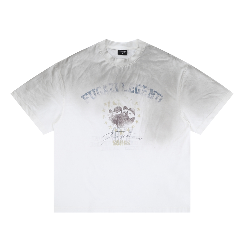 FGSS夏季经典美式乐队印花短袖T恤复古喷色纯棉ZB0129