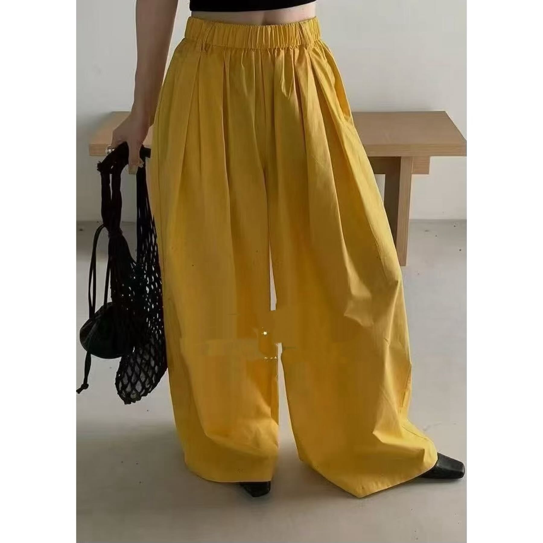 【土豆优选】高腰显瘦拖地阔腿裤