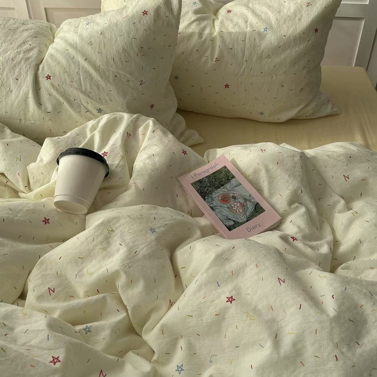 【繁星点点四件套】四季柔软ins风针织双层纱法式四件套