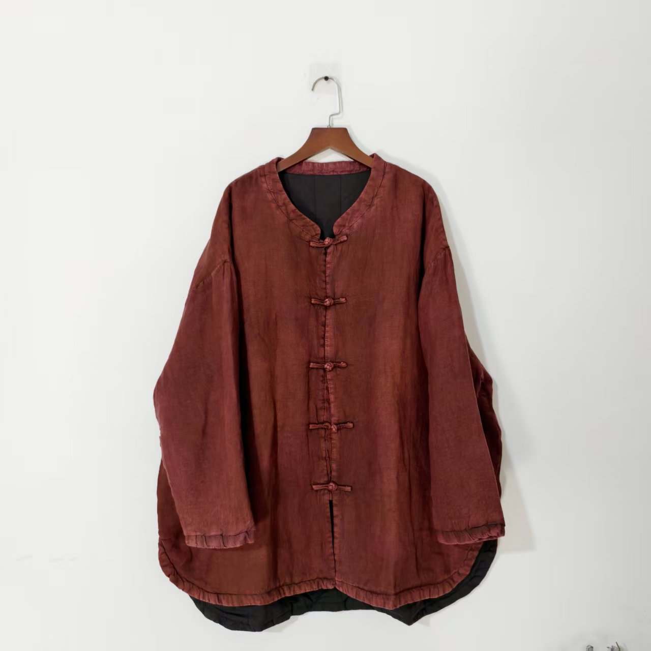 【大梅子推荐】设计款亚麻盘扣棉服DXG6879